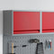 vidaXL - Wandgemonteerde - Gereedschapskast - met - Gasveerdeur - Rood, - 50x25x35 - cm