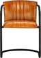 vidaXL - Eetkamerstoelen - 2 - st - echt - leer - bruin - tan