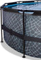 EXIT Wood zwembad ø488x122cm met zandfilterpomp - bruin