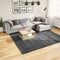 vidaXL - Vloerkleed - OVIEDO - laagpolig - 240x240 - cm - antracietkleurig