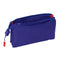 Pennenetui met 3 vakken Atlético Madrid Blauw Wit Rood 22 x 12 x 3 cm