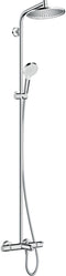 Hansgrohe Crometta S 240 - Showerpipe 1jet met badthermostaat - XXL performance chroom