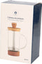 Cafetiere French Press koffiezetter bamboe 350 ml - Koffiezetapparaat voor verse koffie - 16 x 9 x 18 cm