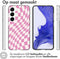 iMoshion Hoesje Geschikt voor Samsung Galaxy S23 Plus Hoesje Siliconen - iMoshion Design hoesje - Roze / Retro Pink Check