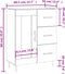 vidaXL - Dressoir - 69,5x34x90 - cm - bewerkt - hout - gerookt - eikenkleurig