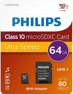 Philips FM64MP45B - Micro SDXC - 64 GB - Ultra speed - Class 10