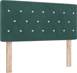 vidaXL - Hoofdbord - met - Kristalknoppen - Groen - 90 - cm - Velours