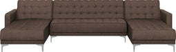 ABERDEEN - Bank U-vormig - Bruin - 5 persoons - Universeel - Polyester