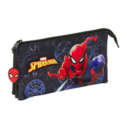 Spider-Man Attack - Alleshouder - 3 Compartimenten - Zwart 22 x 12 x 3 cm