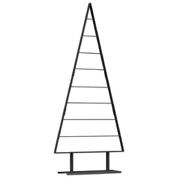 Metalen kerstboom met standaard Zwart 180 cm Staal