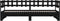 vidaXL - Slaapbank - uitschuifbaar - massief - grenenhout - zwart - 2x(90x200) - cm