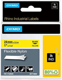 DYMO Rhino - Heat-Shrink Tube-labels - UL-erkend - 24 mm x 1,5 m zwart op wit