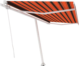 vidaXL - Luifel - vrijstaand - handmatig - uittrekbaar - 450x350 - cm - oranje - bruin