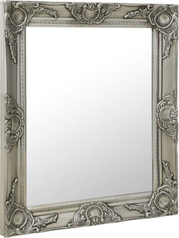 vidaXL - Wandspiegel - barok - stijl - 50x60 - cm - zilverkleurig