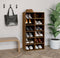 vidaXL - Schoenenrek - 54x34x100,5 - cm - bewerkt - hout - bruin - eikenkleur