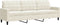vidaXL - Driezitsbank - 210 - cm - fluweel - crèmekleurig