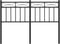 vidaXL - Hoofdbord - 120 - cm - metaal - zwart