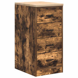 vidaXL - Garagekast - 40x51x85 - cm - massief - grenenhout - gerookt - eiken