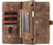 Caseme - vintage 2 in 1 portemonnee hoes - Geschikt voor Samsung Galaxy A80 - Bruin