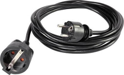Basetech 1593780 - Verlengkabel 300cm - Geaarde stekkers - Zwart