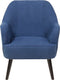 LOKEN - Fauteuil - Blauw - Polyester