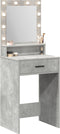 vidaXL - Kaptafel - met - LED-verlichting - - - Betonnen - Grijs, - 50 - x - 41 - x - 135 - cm