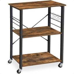Goliving Keukentrolley - Keukenorganizer - Bruin - 60 x 40 x 89 cm