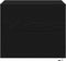 vidaXL - Nachttafel - met - LED - Wandmontage - Zwart - Eiken - 50x39x41 - cm