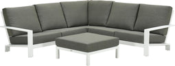 Garden Impressions Lincoln loungeset 4-delig - mat wit/ moss green