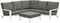 Garden Impressions Lincoln loungeset 4-delig - mat wit/ moss green