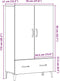 vidaXL - Hoge - kast - 70x31x115 - cm - bewerkt - hout - oud - houtkleurig
