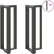 vidaXL - Bartafelpoten - 2 - st - T-vormig - 50x35x(110-111) - cm - staal - antraciet
