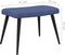 vidaXL Relaxstoel met voetenbank stof blauw