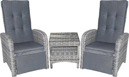 SenS-Line - Birmingham Tuinstoelen Set - 3-delig - Grijs