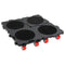 Meubelrollers 4 st met lifter 13,5x13,5x4,2 cm 300 kg zwart
