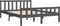 vidaXL - Bedframe - massief - hout - grijs - 140x190 - cm
