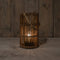Anna's Collection Solar lantaarn - voor buiten - D17 x H32 cm - bamboe hout - windlicht
