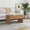 vidaXL - Salontafel - 80x50,5x41,5 - cm - bewerkt - hout - artisanaal - eikenkleurig