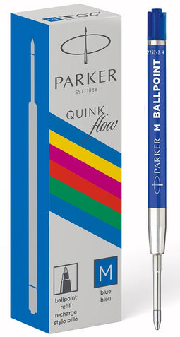 Parker Balpenvulling Medium punt - Blauwe QUINKflow inkt - 1 stuk