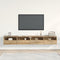 vidaXL - TV - Wandkasten - 2 - stuks - Artisan - Eiken - 100x30x30 - cm - Bewerkt - Hout