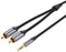 Vention 3.5mm Aux Jack naar 2 RCA Tulp Audio Kabel - Gevlochten draad - 8 meter - Zwart