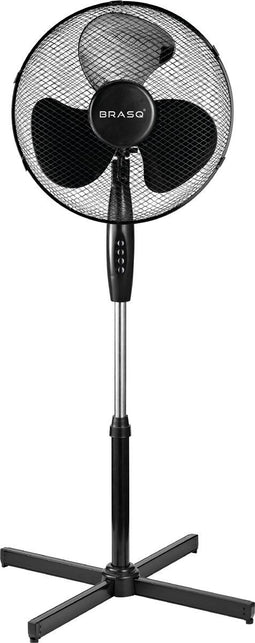 BRASQ Statiefventilator F300 - 40 cm - 3 snelheden - Zwart