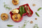 Blafre Lunchbox/Brooddoos Tractor met 2 compartimenten - Roze