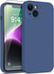 Lunso - Geschikt voor iPhone 15 - Hoesje Flexibel silicone Backcover - Donkerblauw