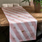 Riviera Maison Tafelloper - Palm Breeze Table Runner - Roze Wit - Set 2 Stuks