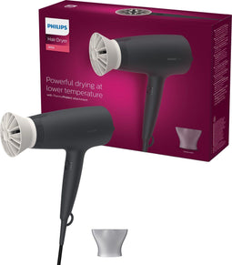 Philips BHD302/10 - Föhn - ThermoProtect-hulpstuk - Zwart