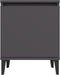 vidaXL - Nachtkastje - met - metalen - poten - 40x30x50 - cm - grijs