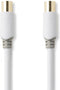 Nedis Coaxkabel - Coax Male naar Coax Female - 100 dB - 75 Ohm - Dubbel Afgeschermd - 3.00 m - Wit