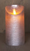 Anna's Collection Led kaars/stompkaars - zilver - H15 x D7,5 cm - wax - bewegende vlam