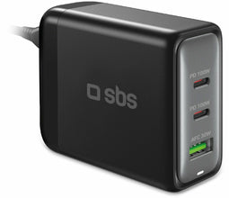 SBS 100 Watt - GaN Oplader - 1x USB type-A 2x USB type-C - Zwart